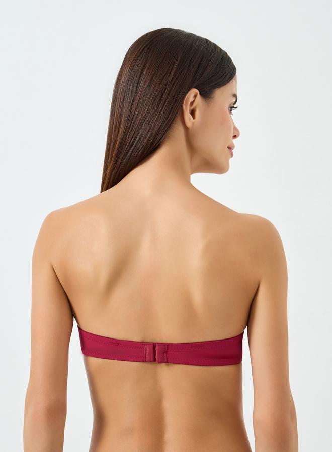 تايك تو حمالة صدر سادة بحشوة وأسلاك وحمالات شفافة قابلة للفصل - Image 4